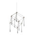 Araneus LED Wire Frame Pendant Ceiling Light Chrome 3000K-1
