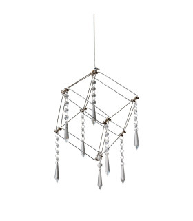 Araneus LED Wire Frame Pendant Ceiling Light Chrome 3000K-1