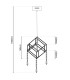 Araneus LED Wire Frame Pendant Ceiling Light Chrome 3000K-4