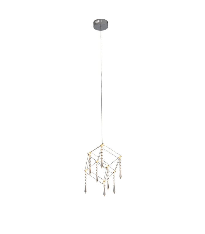 Araneus LED Wire Frame Pendant Ceiling Light Chrome 3000K-6