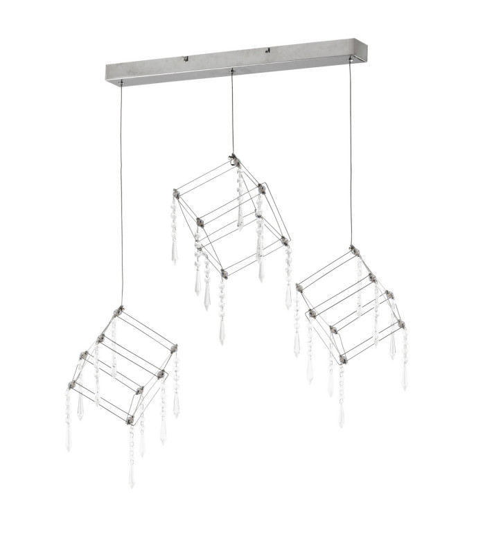 Araneus LED Wire Frame Pendant Ceiling Light Chrome-1