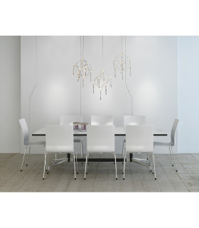 Araneus LED Wire Frame Pendant Ceiling Light Chrome-2