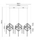 Araneus LED Wire Frame Pendant Ceiling Light Chrome-5