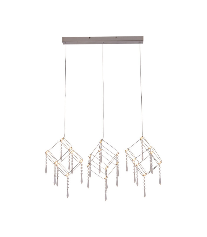 Araneus LED Wire Frame Pendant Ceiling Light Chrome-7