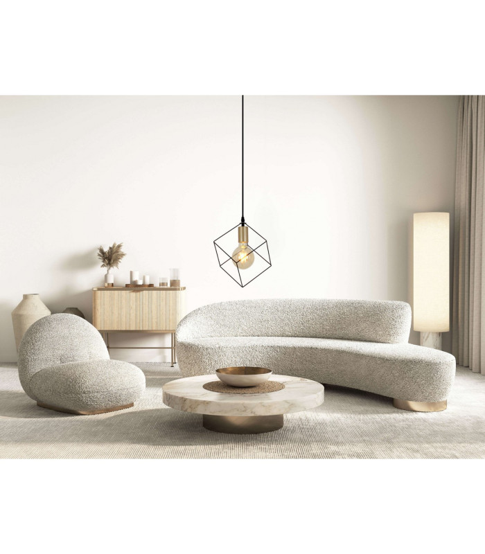 Canto Wire Frame Pendant Ceiling Light Black 1xE27-3