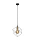 Canto Wire Frame Pendant Ceiling Light Black 1xE27-5