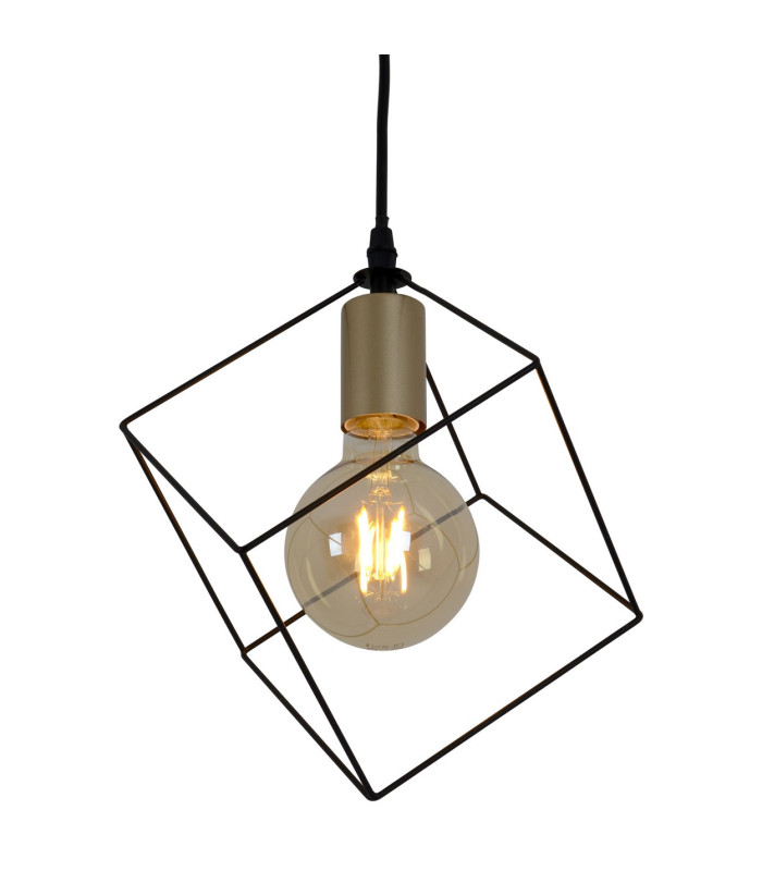 Canto Wire Frame Pendant Ceiling Light Black 1xE27-8