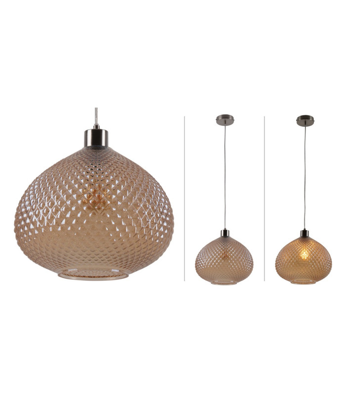 Surrat Dome Pendant Ceiling Light Brown 1xE27-6