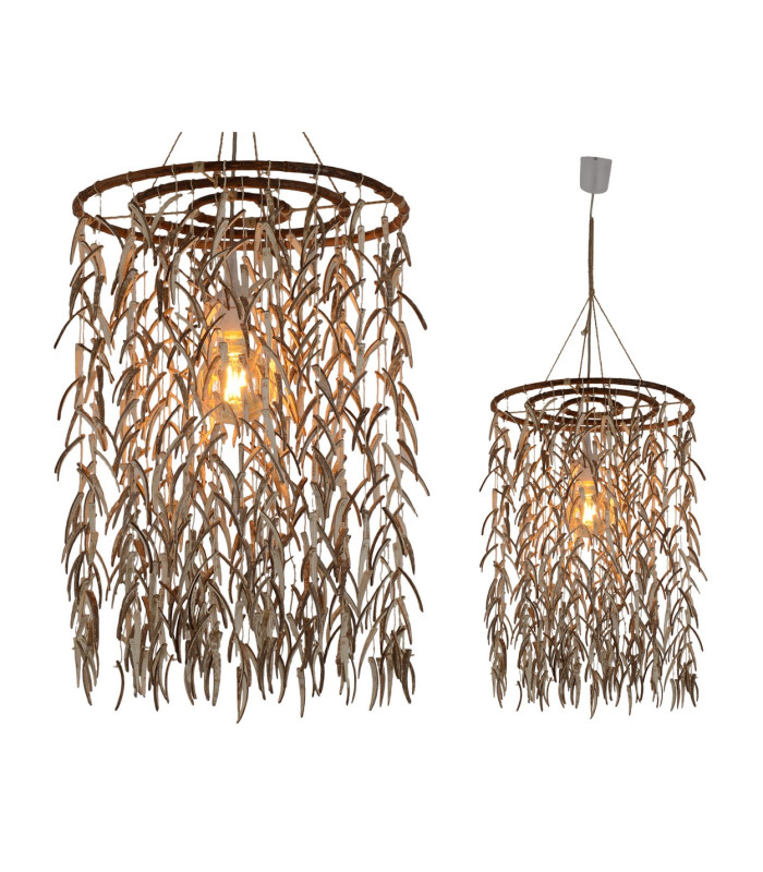 Kokos Pendant Ceiling Light Beige 1xE27-4