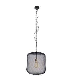 Jodhpur 39cm Wire Frame Pendant Ceiling Light Black 1xE27-1
