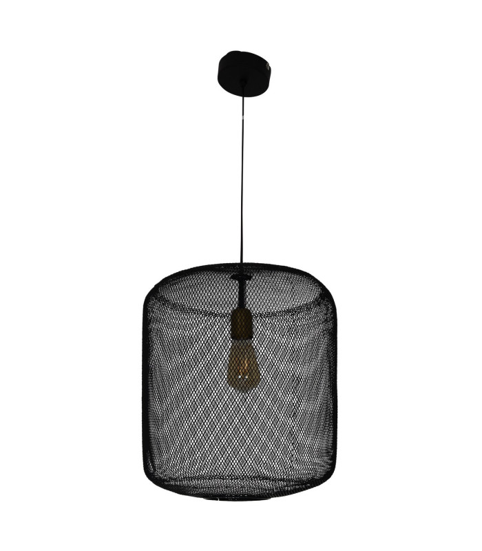 Jodhpur 39cm Wire Frame Pendant Ceiling Light Black 1xE27-3