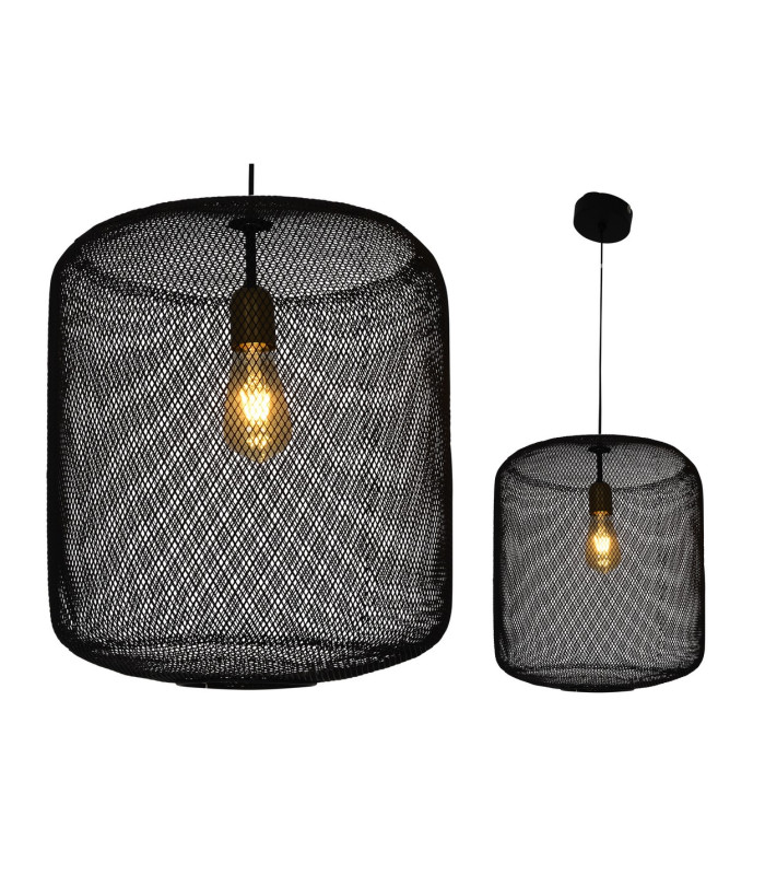 Jodhpur 39cm Wire Frame Pendant Ceiling Light Black 1xE27-4