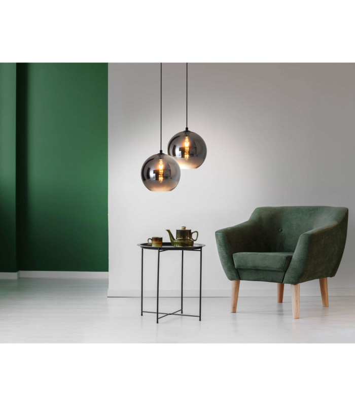 Vaso 25cm Round Dome Pendant Ceiling Light Anthracite-3