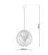 Armella Wire Frame Pendant Ceiling Light Nature 1xE27-4