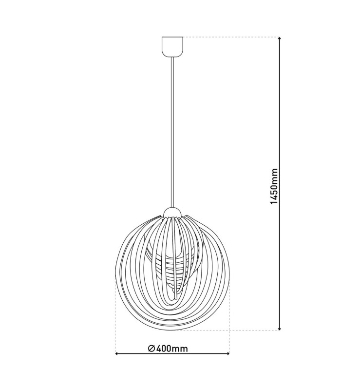 Armella Wire Frame Pendant Ceiling Light Nature 1xE27-4