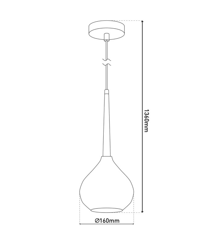 Vaso 16cm Dome Pendant Ceiling Light Anthracite 1xE14-4