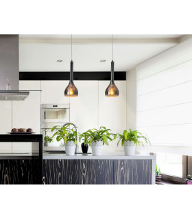 Vaso 16cm Dome Pendant Ceiling Light Anthracite 1xE27-2