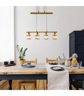 Josefa Bar Pendant Ceiling Light Gold 1xE14 3000K-2