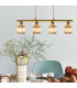 Josefa Bar Pendant Ceiling Light Gold 1xE14 3000K-5