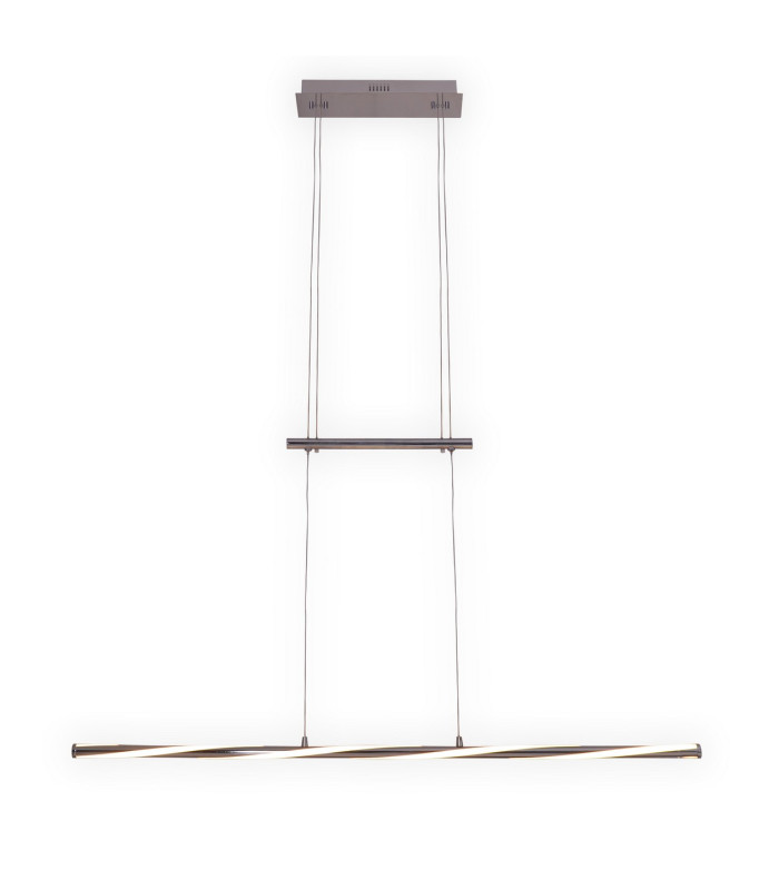 Twist Dimmable LED Bar Pendant Ceiling Light Chrome 3000K-3