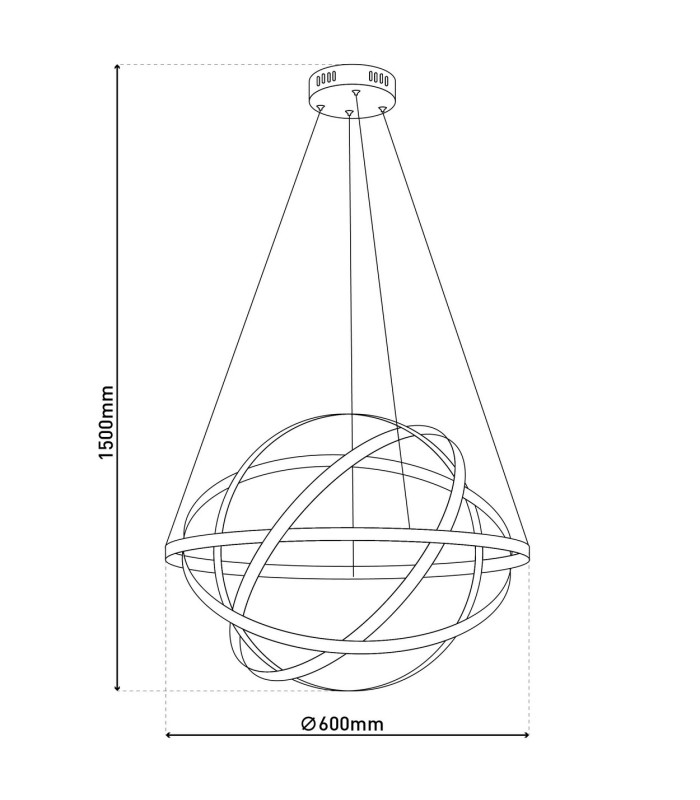 Cosmos LED Pendant Ceiling Light Chrome 3000K-4