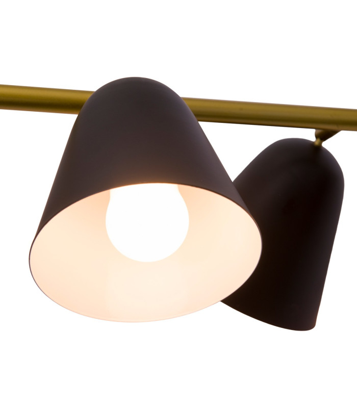 Triton Bar Pendant Ceiling Light Black 4xE27-6