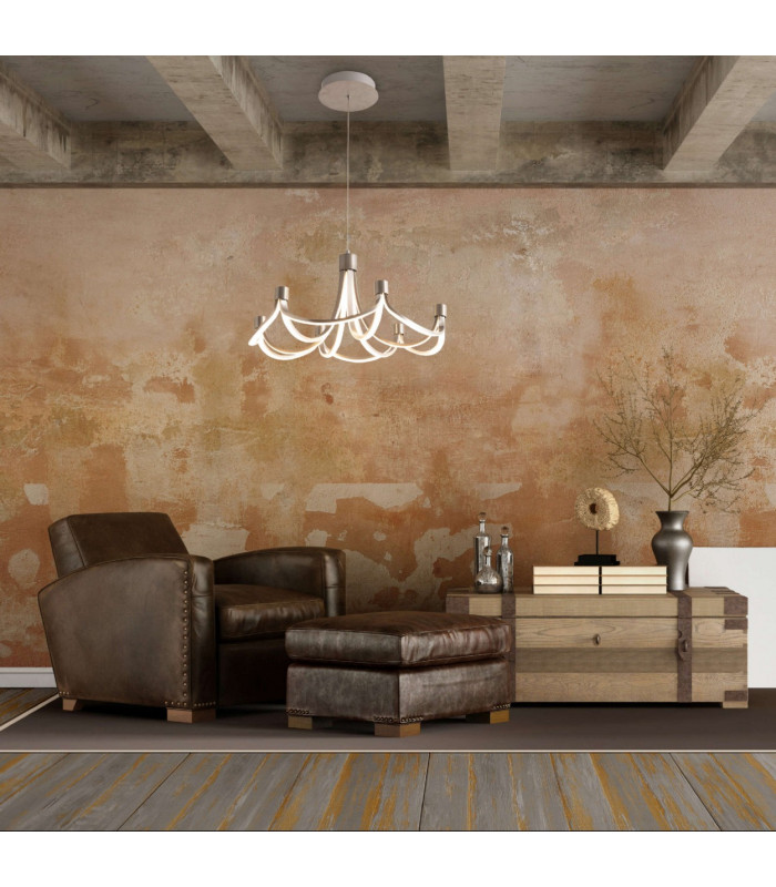 Festos Dimmable LED Pendant Ceiling Light Satin Nickel 3000K-3