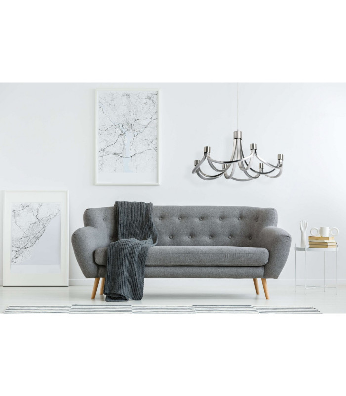 Festos Dimmable LED Pendant Ceiling Light Satin Nickel 3000K-4