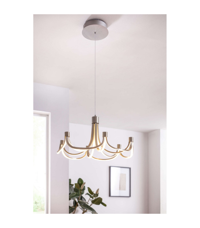 Festos Dimmable LED Pendant Ceiling Light Satin Nickel 3000K-7