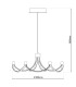 Festos Dimmable LED Pendant Ceiling Light Satin Nickel 3000K-9