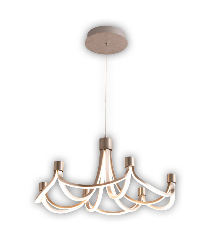 Festos Dimmable LED Pendant Ceiling Light Satin Nickel 3000K-10