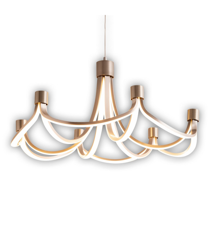 Festos Dimmable LED Pendant Ceiling Light Satin Nickel 3000K-11