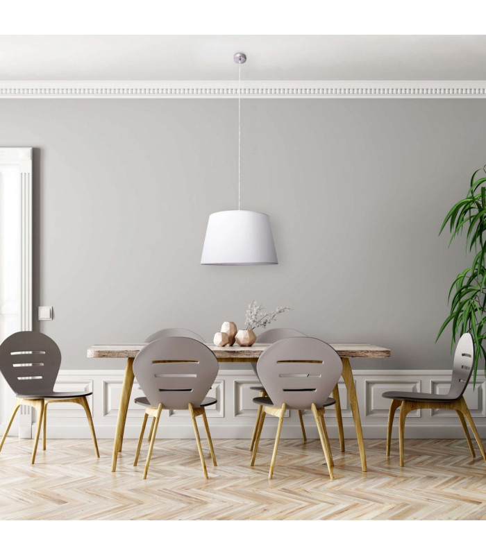 Bologna Cylindrical Pendant Ceiling Light Beige 1xE27 Steel Rose-2