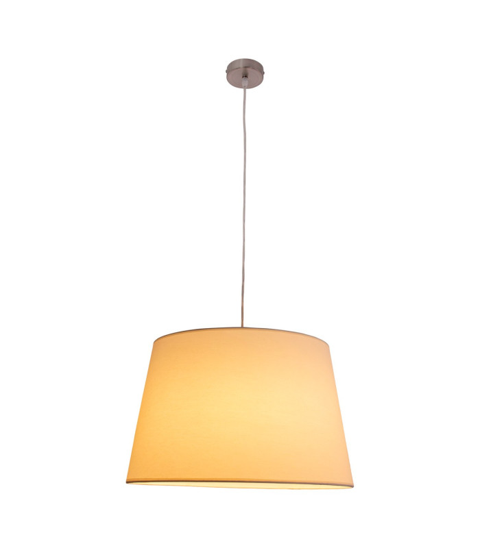 Bologna Cylindrical Pendant Ceiling Light Beige 1xE27 Steel Rose-4