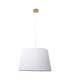 Bologna Cylindrical Pendant Ceiling Light Beige 1xE27 Brass Rose-1