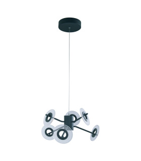 Discus Dimmable LED Pendant Ceiling Light Black 3000K-1