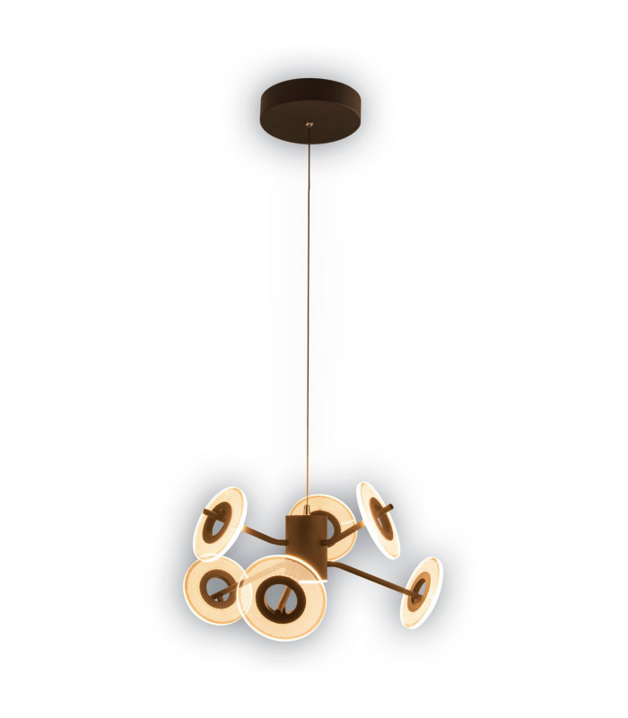 Discus Dimmable LED Pendant Ceiling Light Black 3000K-4