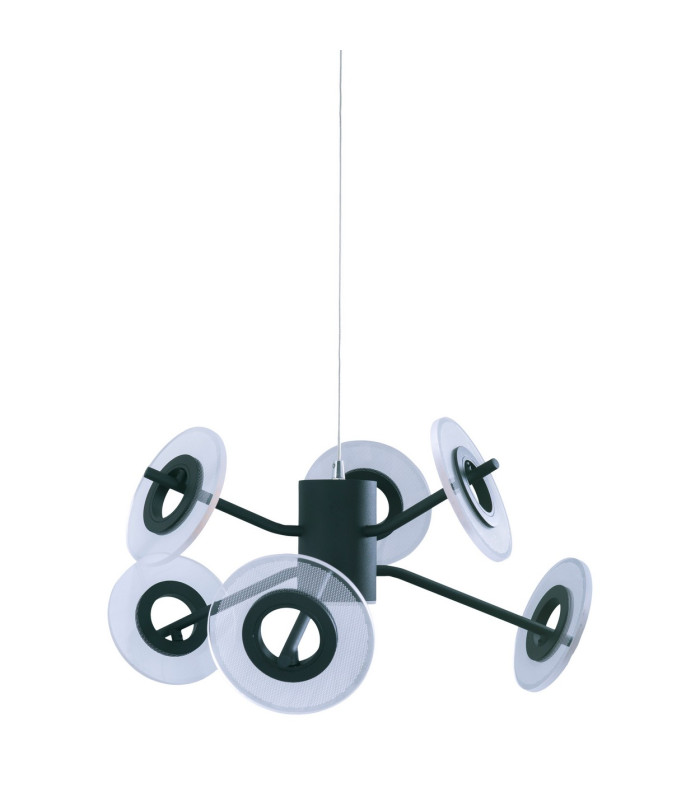 Discus Dimmable LED Pendant Ceiling Light Black 3000K-5