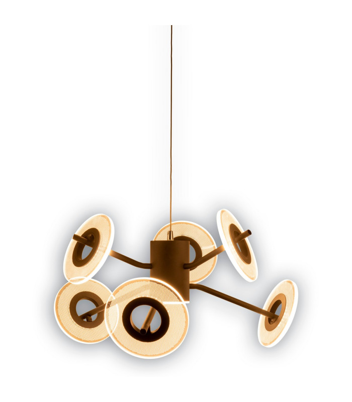 Discus Dimmable LED Pendant Ceiling Light Black 3000K-6