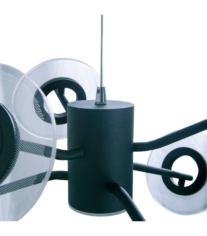 Discus Dimmable LED Pendant Ceiling Light Black 3000K-7