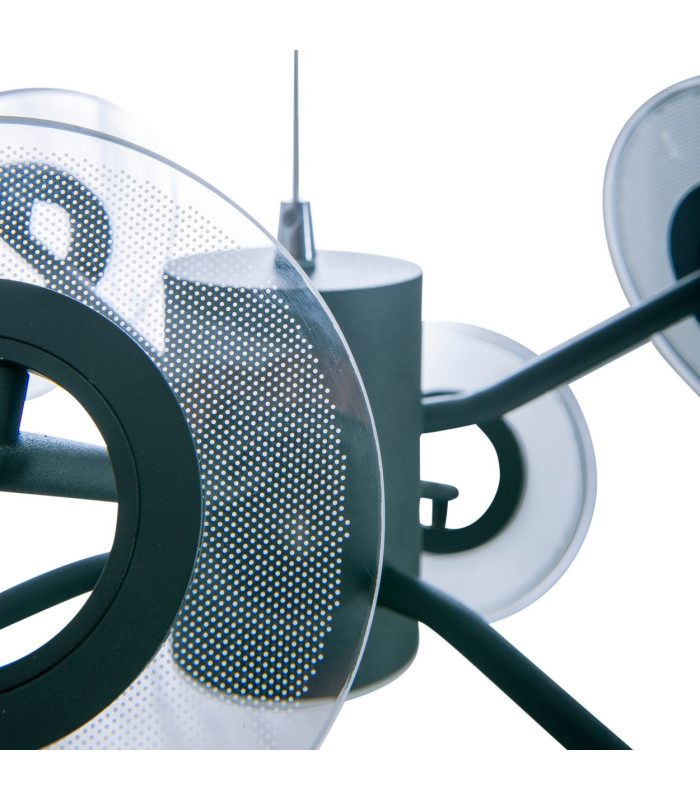 Discus Dimmable LED Pendant Ceiling Light Black 3000K-8
