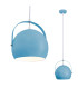 Colorado Dome Pendant Ceiling Light Blue 1xE27-9