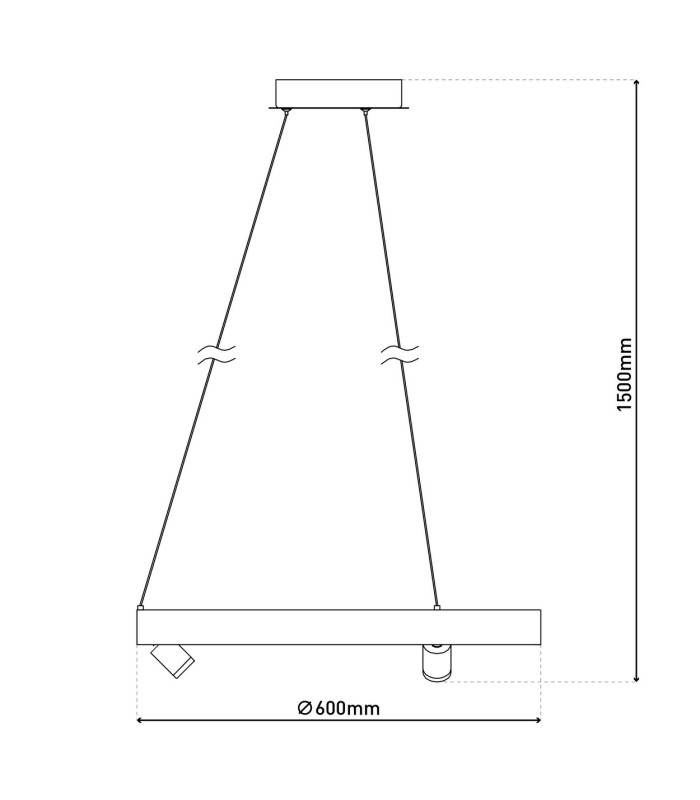 Tristan Dimmable LED Pendant Ceiling Light Steel-Blank 3000K-3