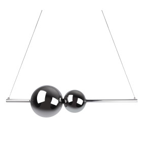Nova Dimmable LED Twin Pendant Ceiling Light Chrome 3000K-1