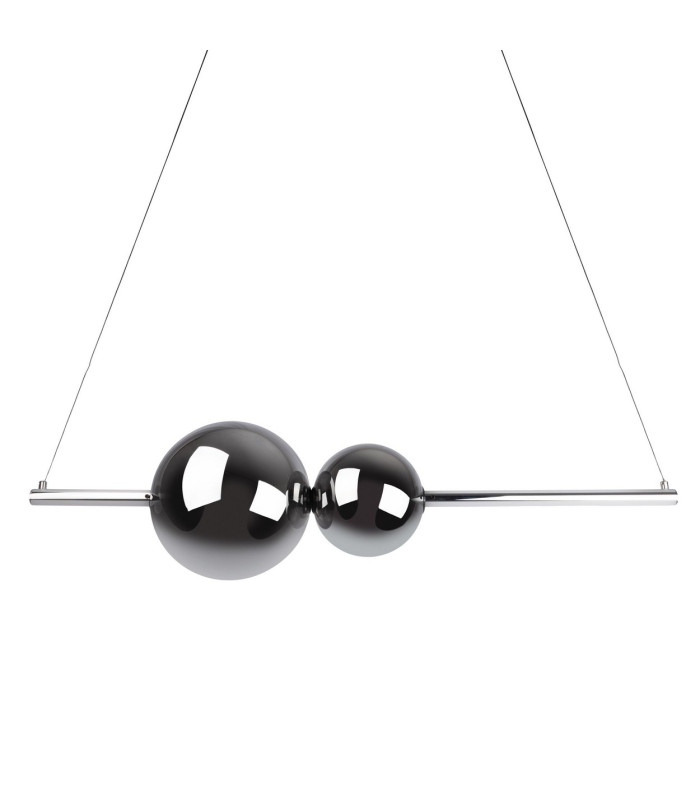 Nova Dimmable LED Twin Pendant Ceiling Light Chrome 3000K-1