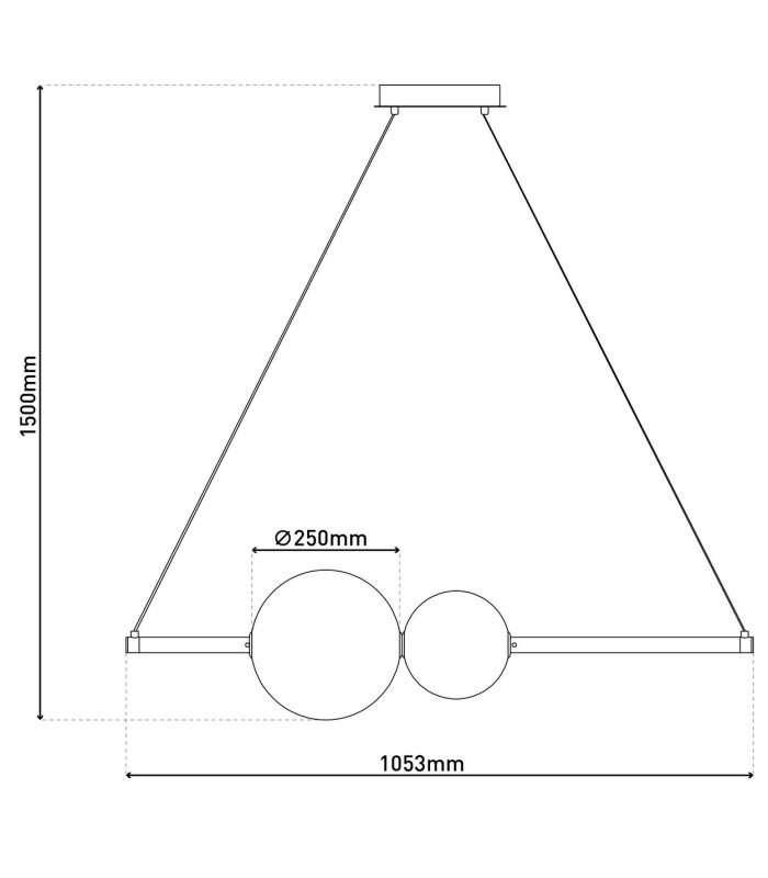Nova Dimmable LED Twin Pendant Ceiling Light Chrome 3000K-3