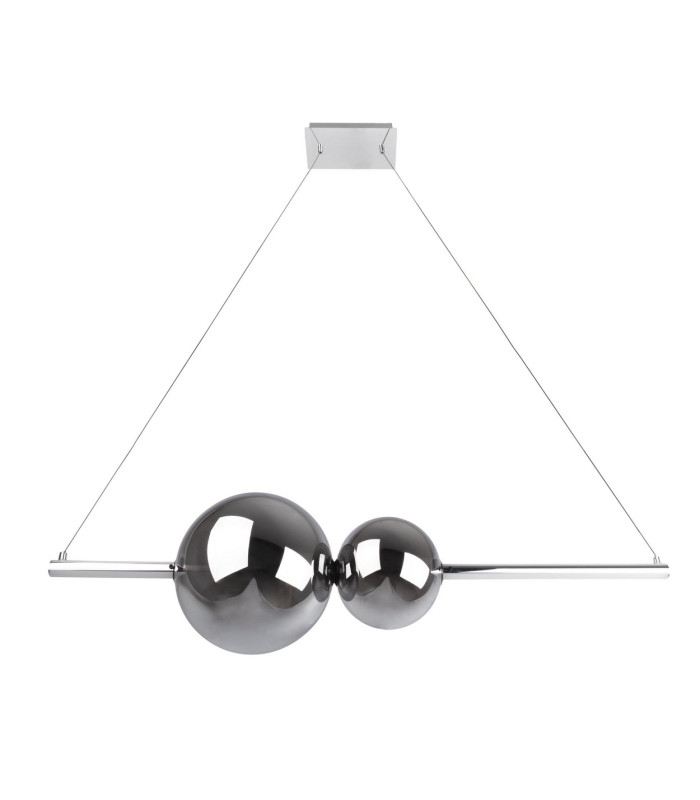 Nova Dimmable LED Twin Pendant Ceiling Light Chrome 3000K-5