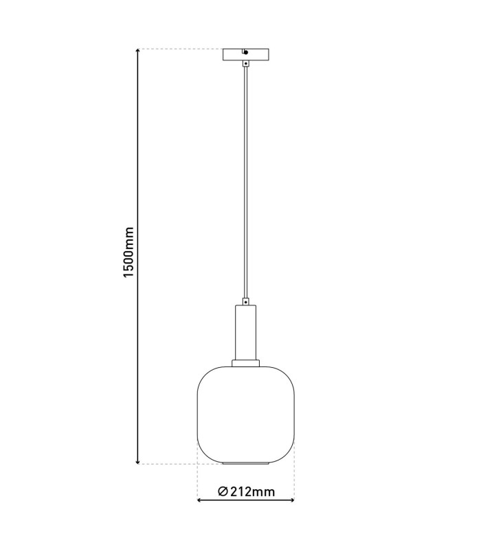 Fumo Slim Pendant Ceiling Light Black 1xE27-4