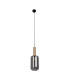 Fumo Tall Slim Pendant Ceiling Light Black 1xE27-1