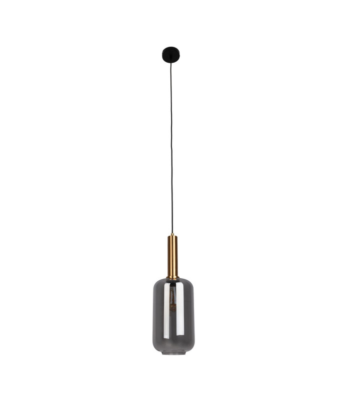 Fumo Tall Slim Pendant Ceiling Light Black 1xE27-1